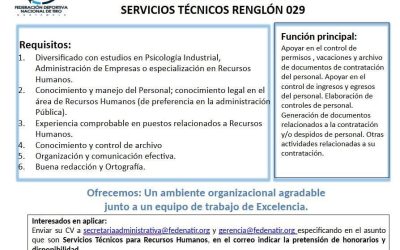 Servicios técnicos RRHH