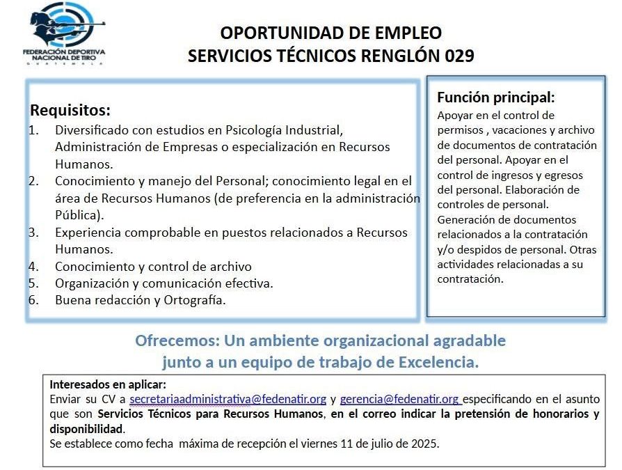 Servicios técnicos RRHH